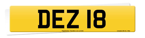 Registration number DEZ 18